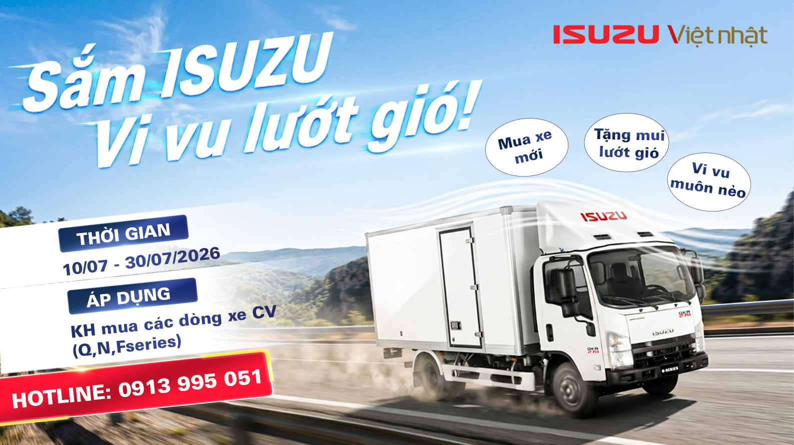 Sắm ISUZU tặng mui lướt gió